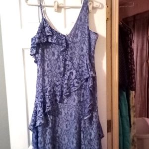Taylor Ruffled lace midi dress